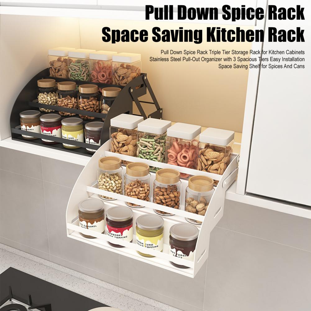 Triple Tier Spice Organizer 3- - Food Storage In Cabinets ulasan dan harga