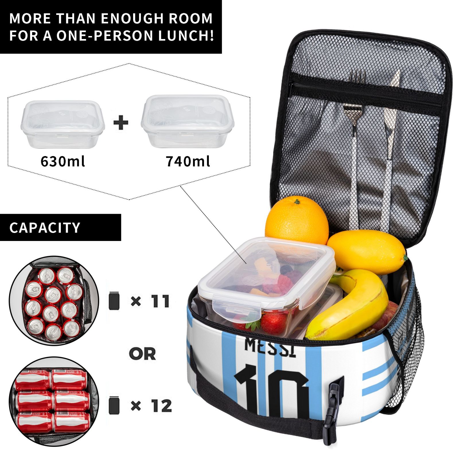 Custom Messis 10 Football Socc - Food Storage Keep Warm ulasan dan harga