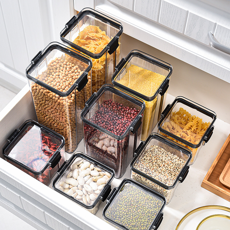 1-4PCS Sealed Jars Kitchen Org - Airtight Cereal Jar ulasan dan harga