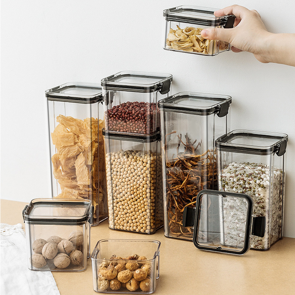 1-4PCS Sealed Jars Kitchen Org - Airtight Cereal Jar ulasan dan harga