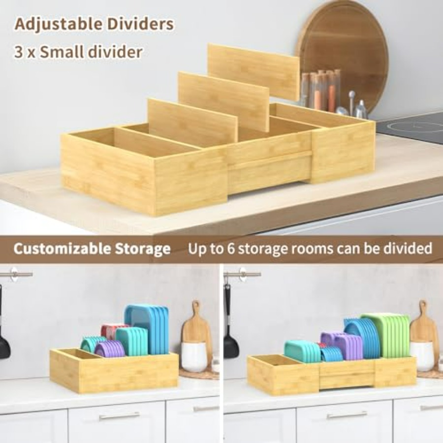 Lid Organizer for Cabinet, Bam - Food Storage In Cabinets ulasan dan harga