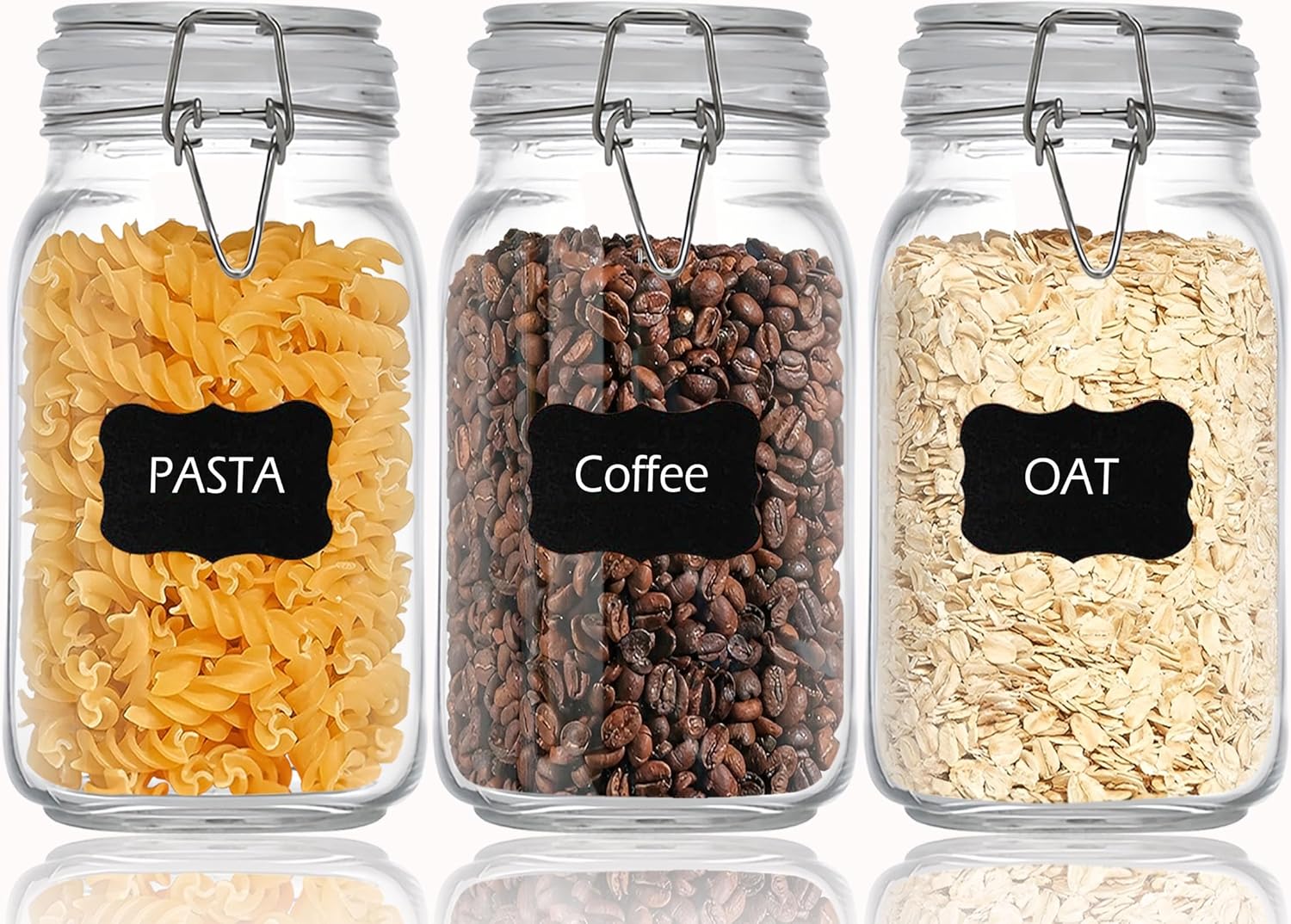 Clear Food Storage Jars 50oz S - Set Food Storage ulasan dan harga