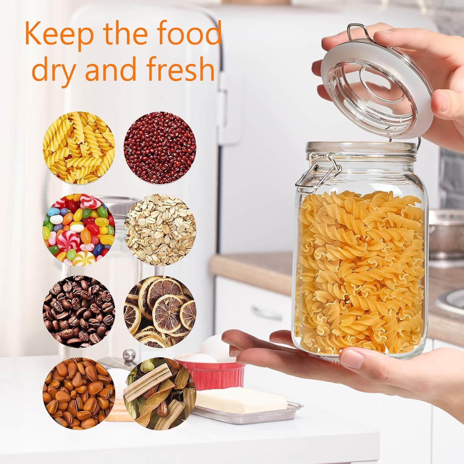 Clear Food Storage Jars 50oz S - Set Food Storage ulasan dan harga