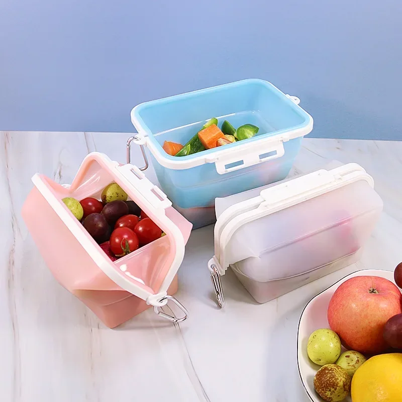 Silicone Travel Premium Reusab - Food Storage Reusable Bags ulasan dan harga