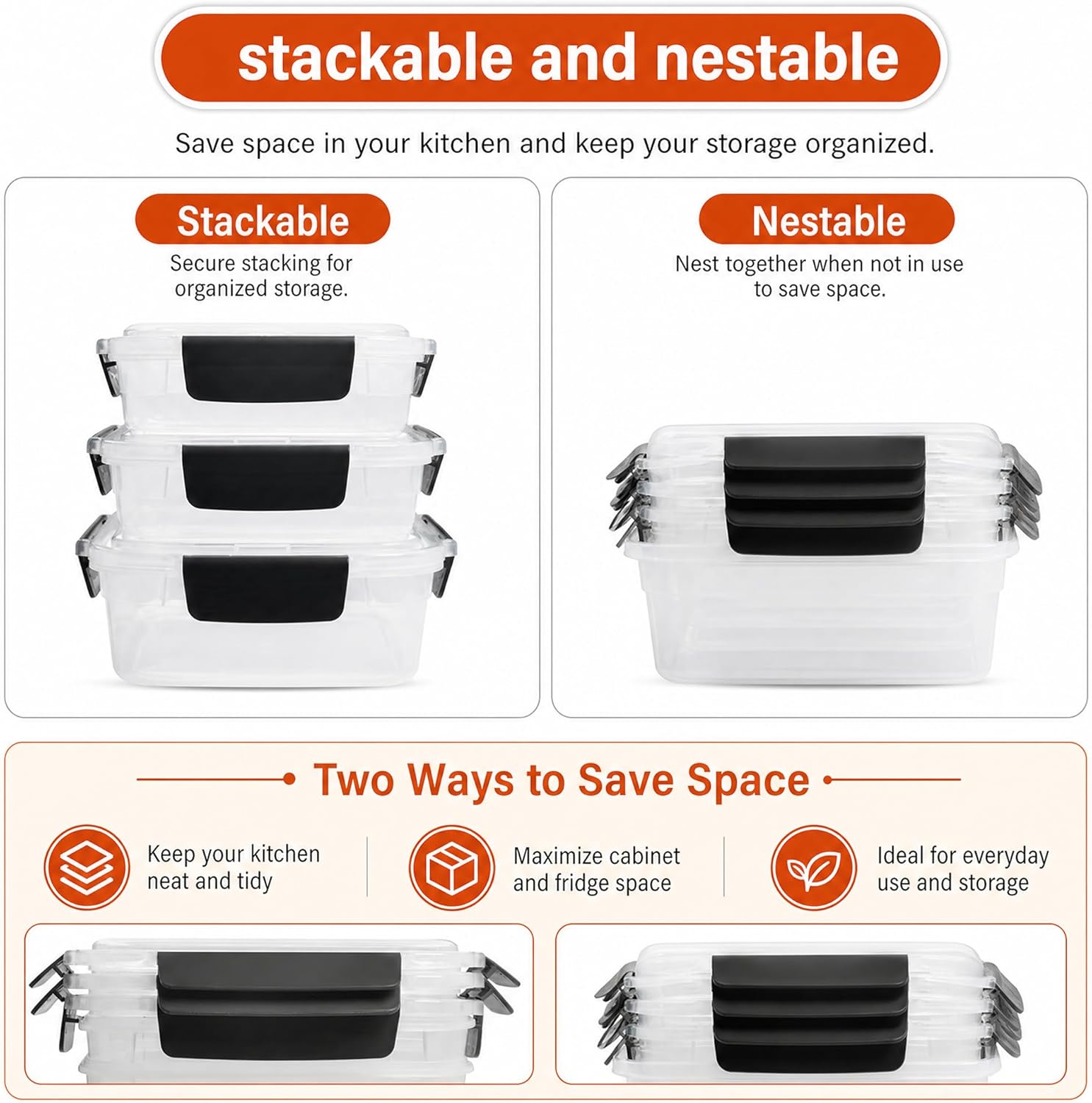 5 Cup Plastic Food Storage Con - Food Storage Prep Containers ulasan dan harga
