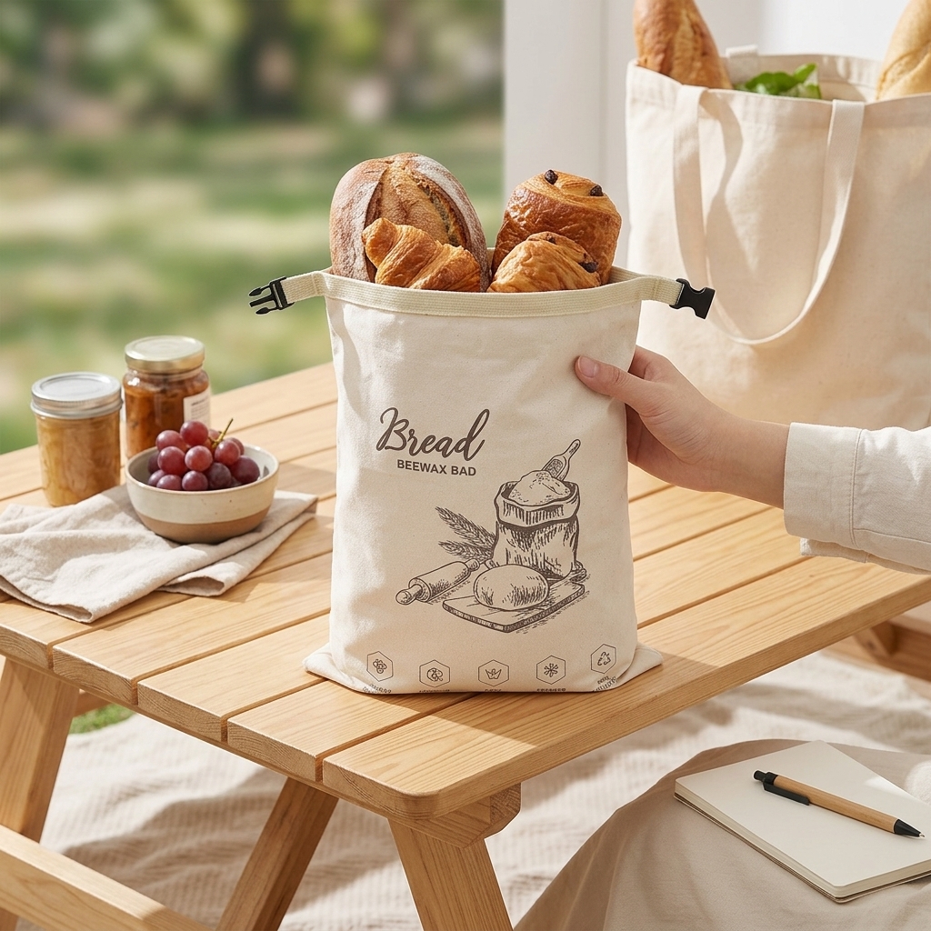 Reusable Beeswax Bread Bag wit - Food Storage Reusable Bags ulasan dan harga