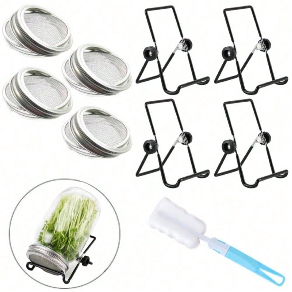 9pcs Sprouting Lids Growing Ki - Mason Jar Wide Mouth ulasan dan harga