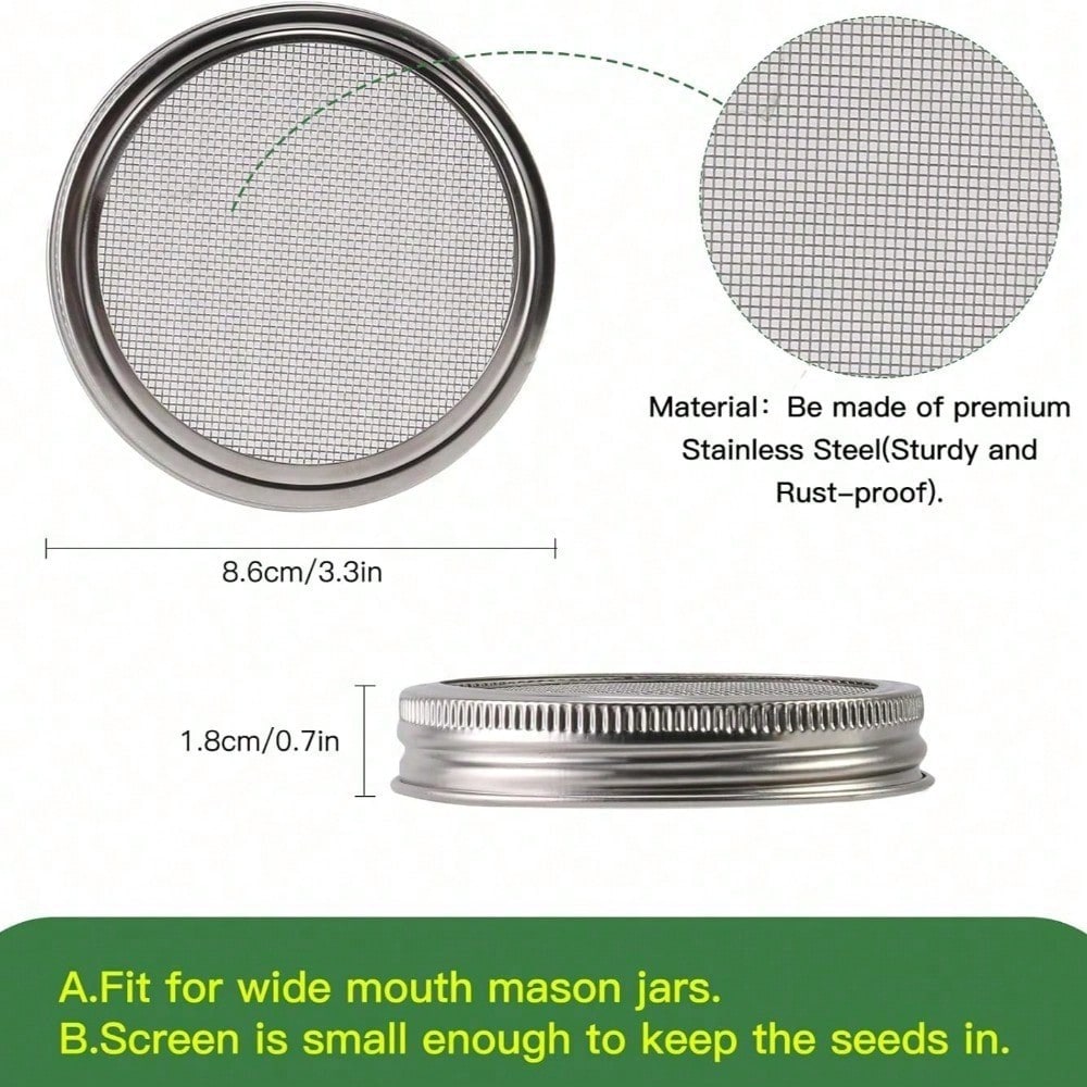 9pcs Sprouting Lids Growing Ki - Mason Jar Wide Mouth ulasan dan harga