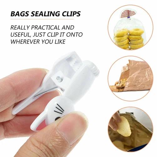 Cute Cat Shaped Bag Clips Reus - Food Storage Reusable Bags ulasan dan harga