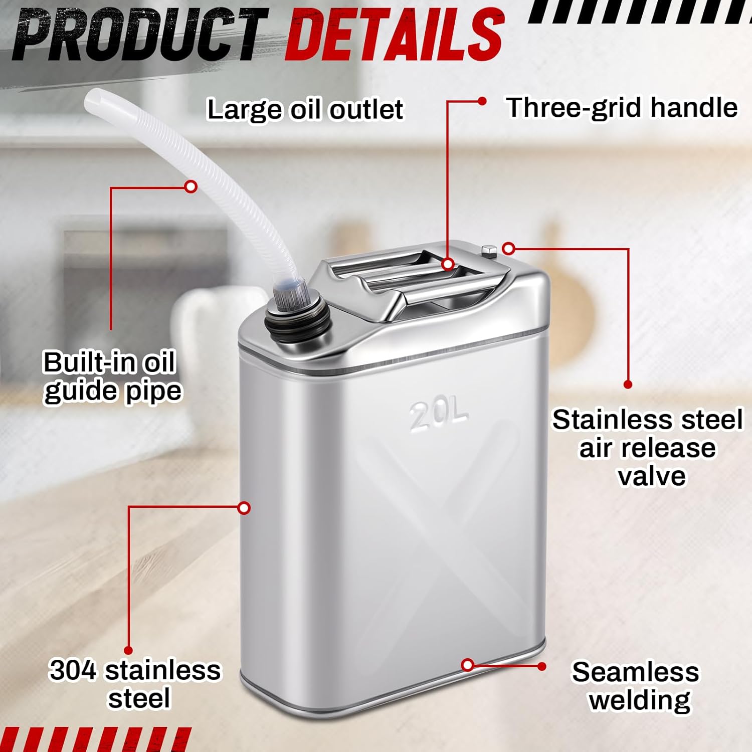 3 Pcs Five Gallon 304 Stainles - Food Storage Guide ulasan dan harga