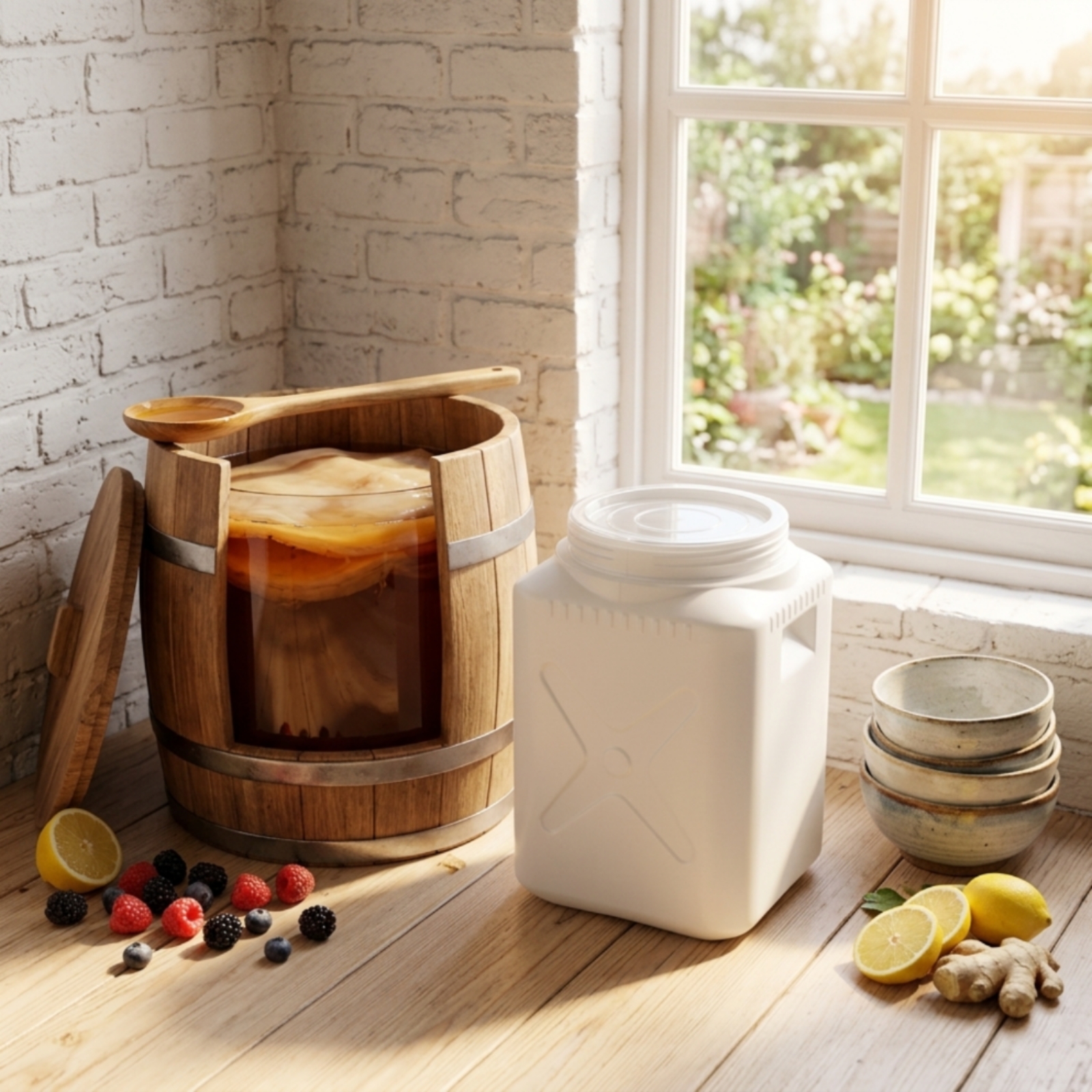 Fermentation Barrel with Lid S - Food Storage And ulasan dan harga