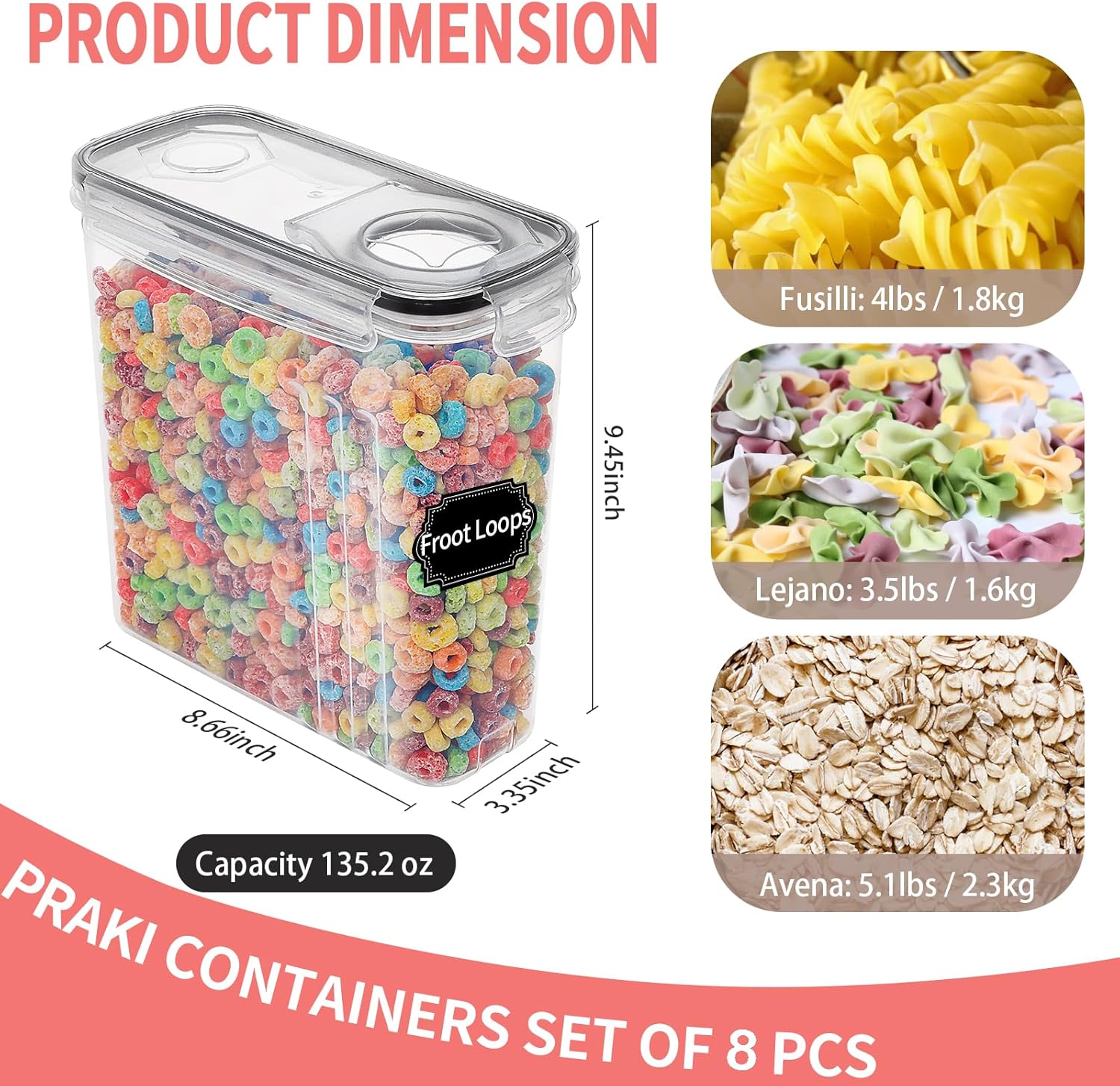 8-Piece Airtight Food Storage  - Set Food Storage ulasan dan harga