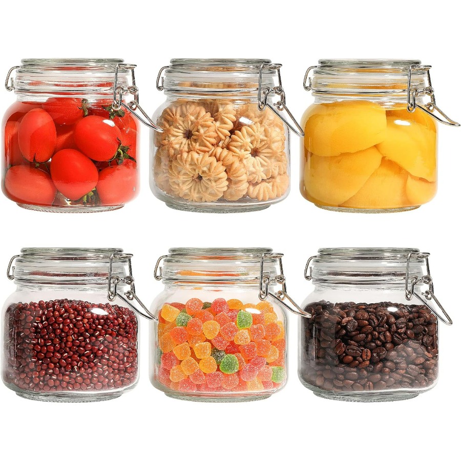 25oz Airtight Glass Canisters  - Airtight Cereal Jar ulasan dan harga