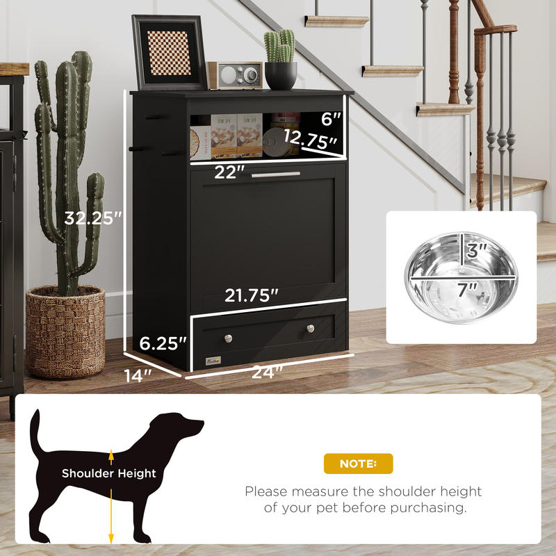PawHut Pet Feeder Station Stor - Food Storage In Cabinets ulasan dan harga