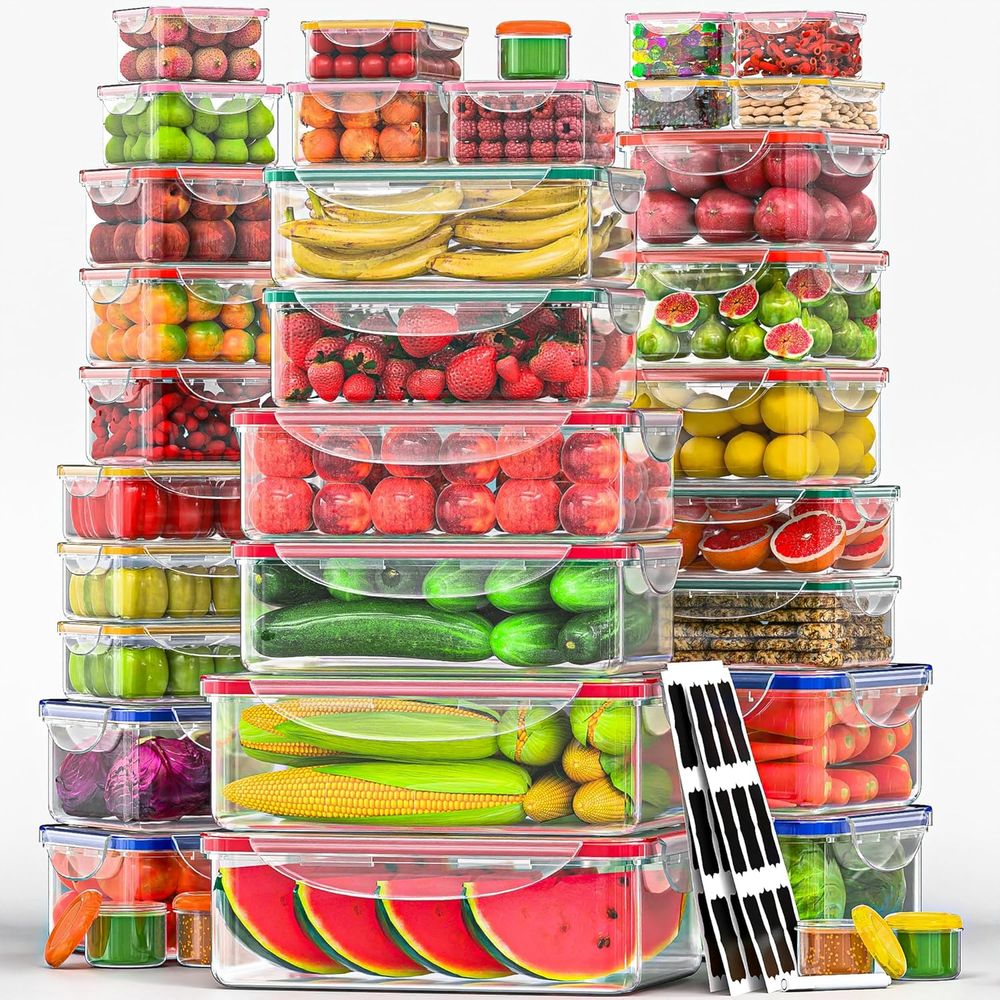 70 Pcs Large Food Storage Cont - Set Food Storage ulasan dan harga