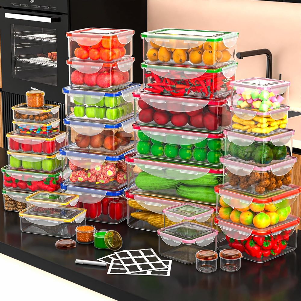 70 Pcs Large Food Storage Cont - Set Food Storage ulasan dan harga