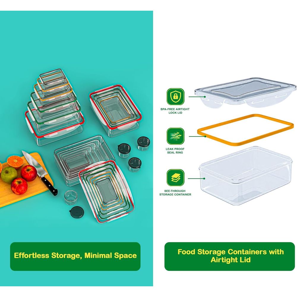 70 Pcs Large Food Storage Cont - Set Food Storage ulasan dan harga