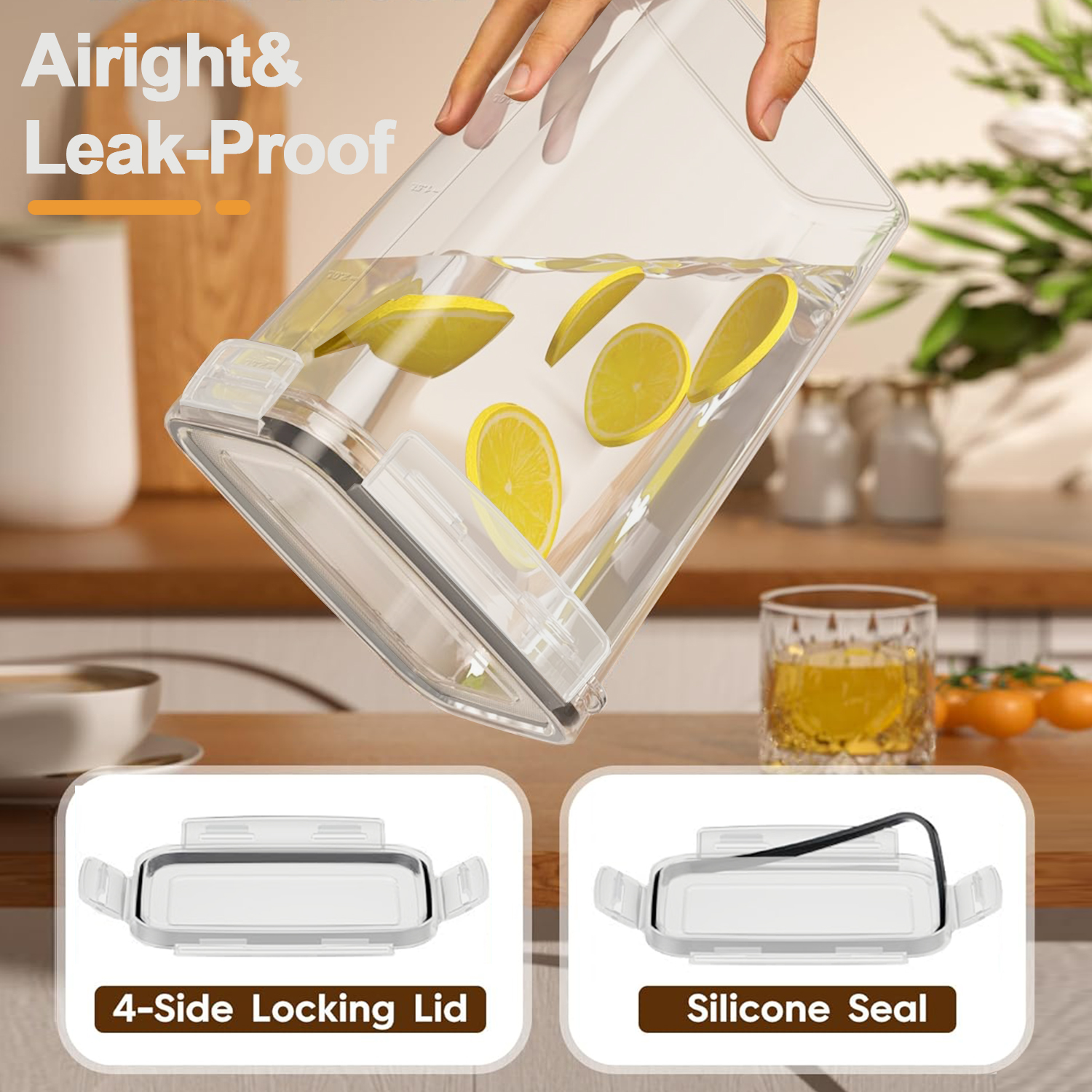 3/6Pcs  Airtight Food Storage  - Airtight Cereal Jar ulasan dan harga