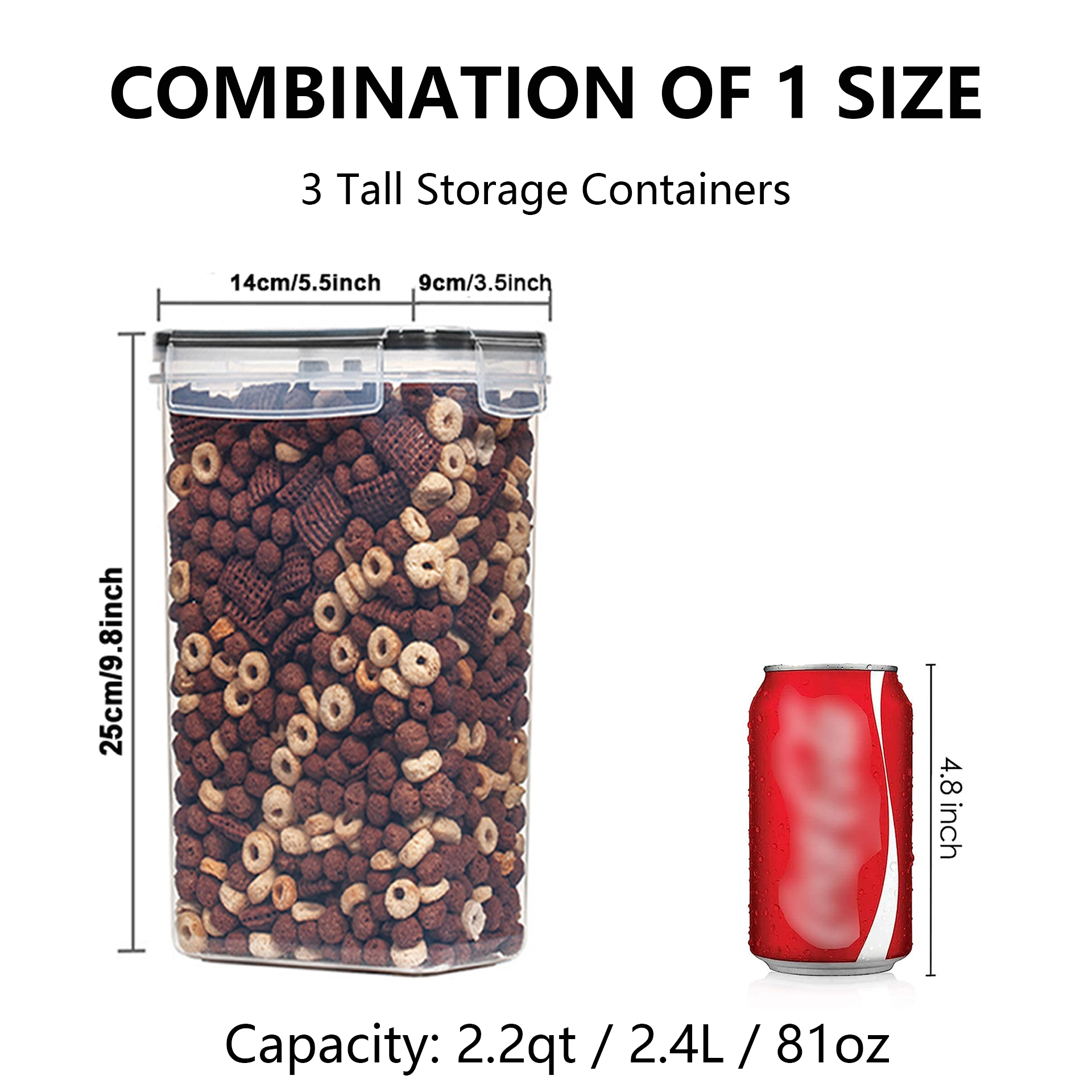 3/6Pcs  Airtight Food Storage  - Airtight Cereal Jar ulasan dan harga