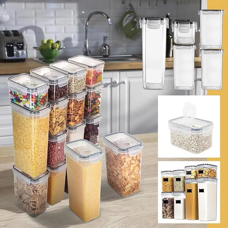 Sealed Plastic Food Storage Bo - Airtight Cereal Jar ulasan dan harga