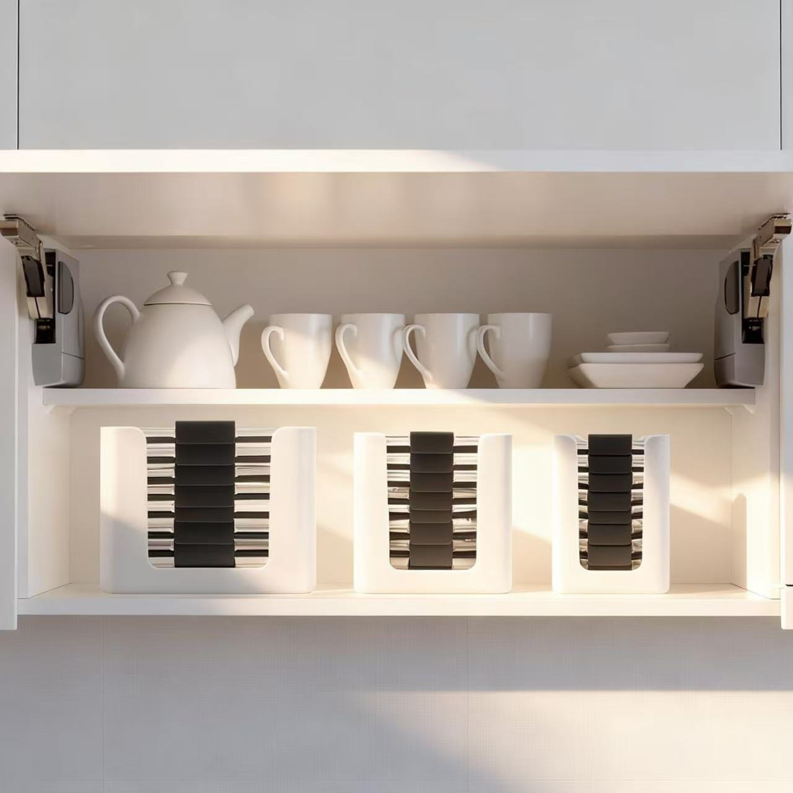3 Pieces Lid Storage Rack Rect - Food Storage In Cabinets ulasan dan harga